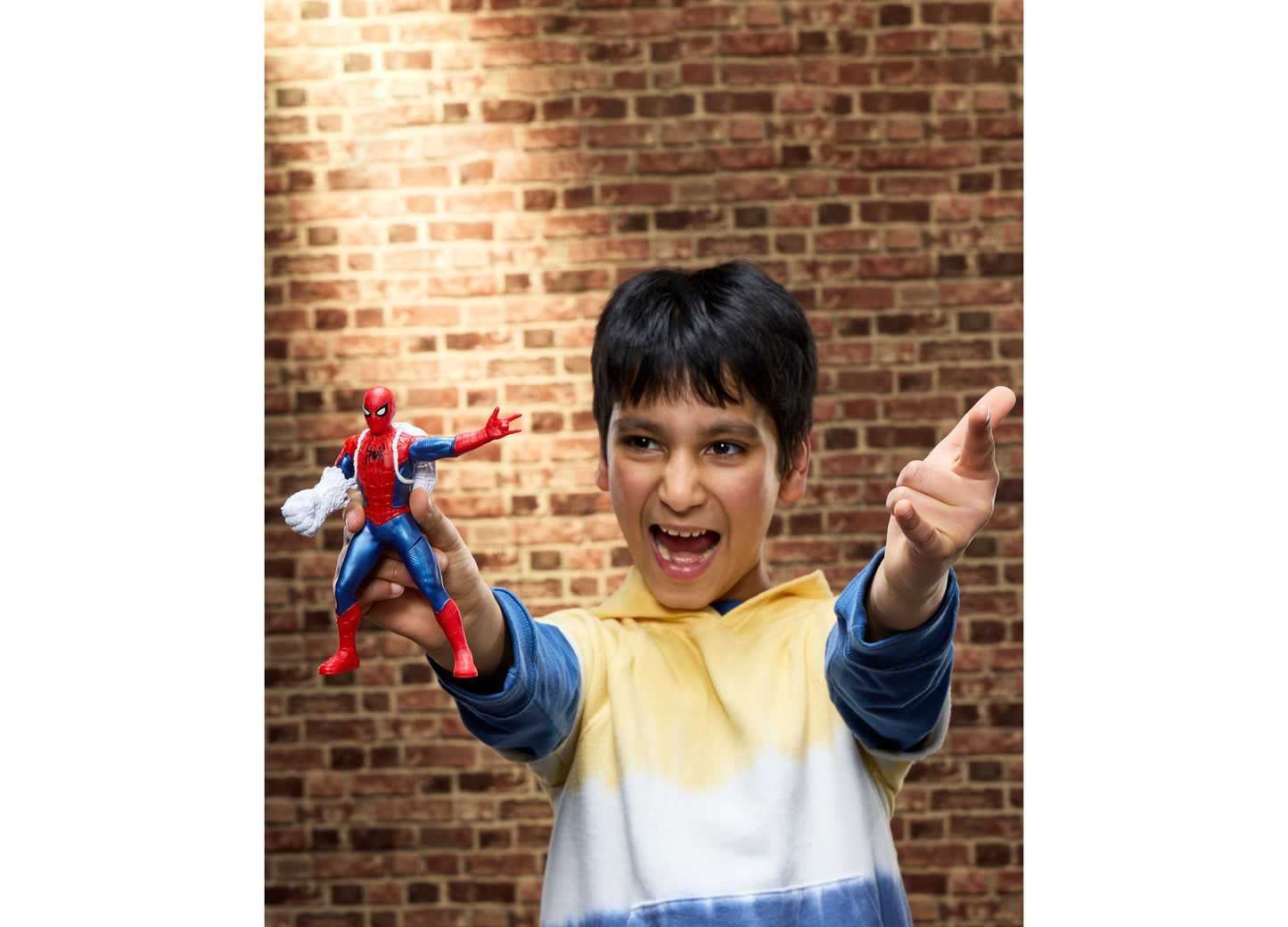 Spider-Man Marvel Studios Action FX figure in red and blue with web-shooting features
