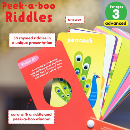 Banana Panda Peek Boo Riddles Advanced Set - Multicolor Riddle Cards for Kids Age 3+