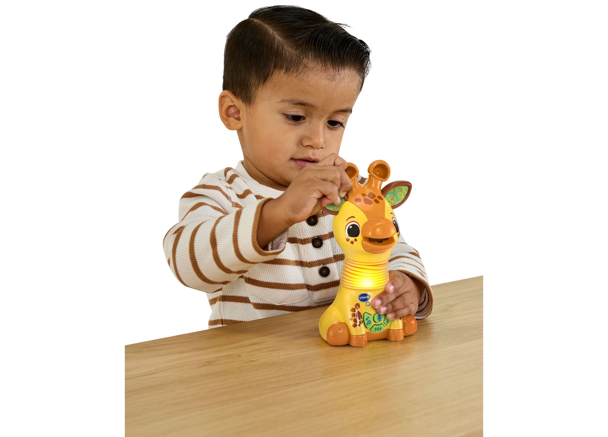 VTech Stretch & Play Numbers Giraffe yellow interactive toy with toddler