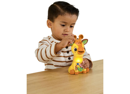 VTech Stretch & Play Numbers Giraffe yellow interactive toy with toddler