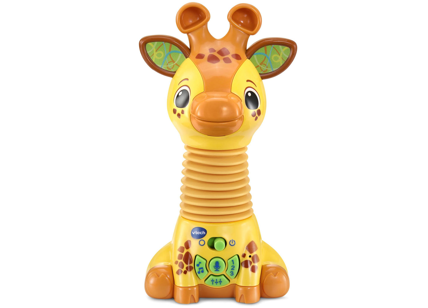 VTech Stretch & Play Numbers Giraffe yellow interactive toy with orange accents for toddlers