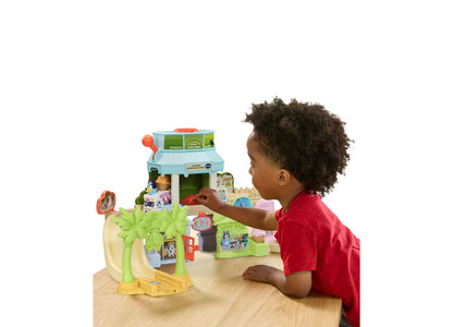 Bluey Ice Cream Adventure Playset with interactive ice cream truck, palm tree, and SmartPoint sounds for toddlers