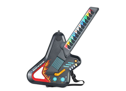 VTech Kidi Star Rock Star Guitar with colorful light-up fretboard and flame design