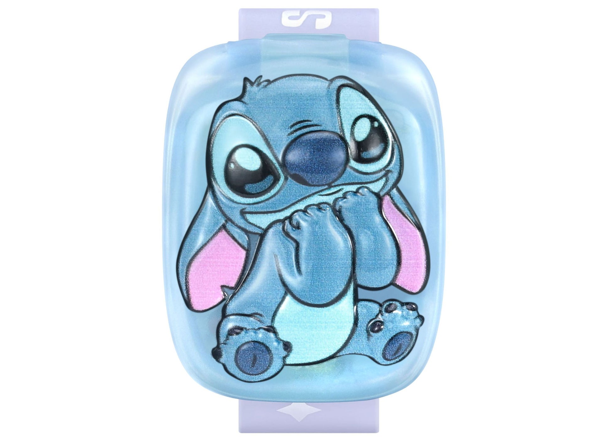 VTech Stitch Learning Wrist Watch in blue with pink accents for ages 3+