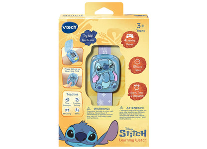 VTech Stitch Learning Watch for ages 3+, blue character design with purple band