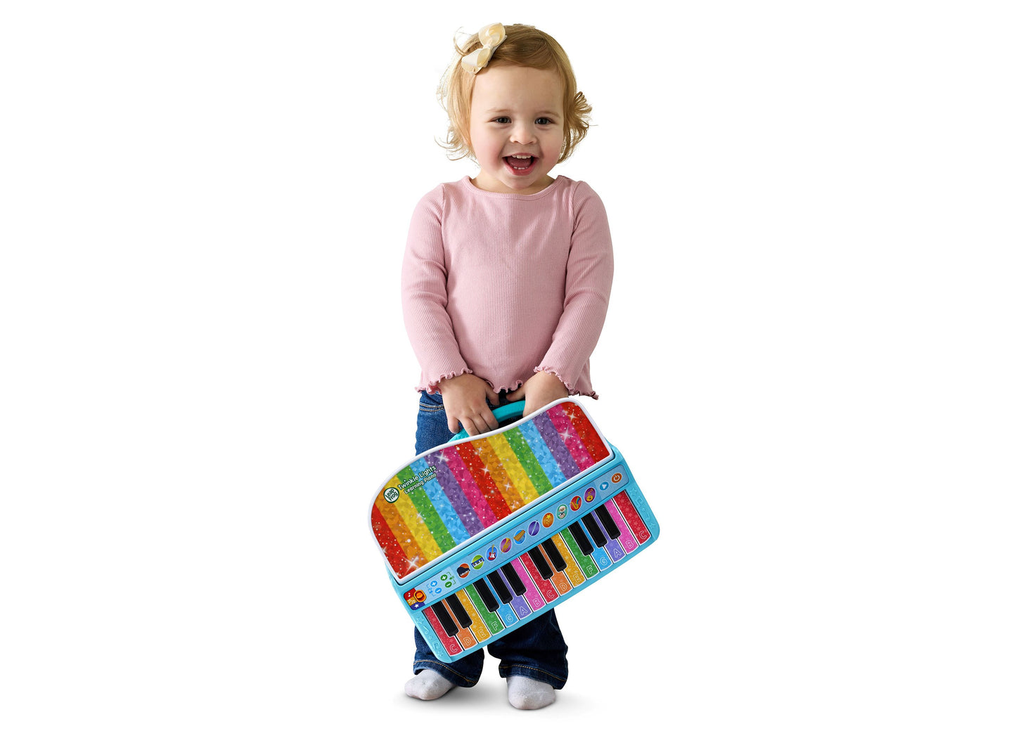 Leapfrog Twinkle Lights Learning Piano with colorful rainbow keys and interactive buttons