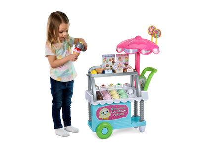 Leapfrog Scoop & Learn Ice Cream Cart with 50+ pieces, pink and turquoise toy playset for ages 3+