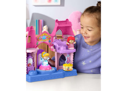 Fisher Price Disney Princess Cinderella Ariel Shimmer Glow Dress Shop playset with light-up features
