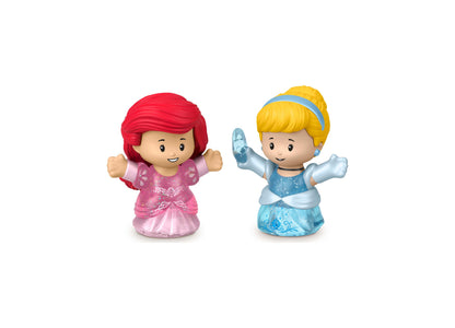 Fisher Price Disney Princess Ariel and Cinderella dolls with pink and blue light-up dresses