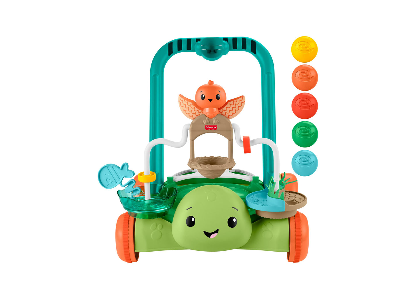 Fisher Price Moves with You Turtle Walker with 5 colorful balls push toy