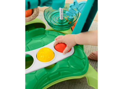 Fisher Price Turtle Walker with colorful balls - green push toy for babies