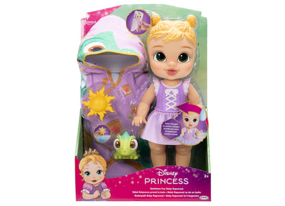 Disney Princess Bathtime Baby Rapunzel doll in purple dress with water squirters and accessories
