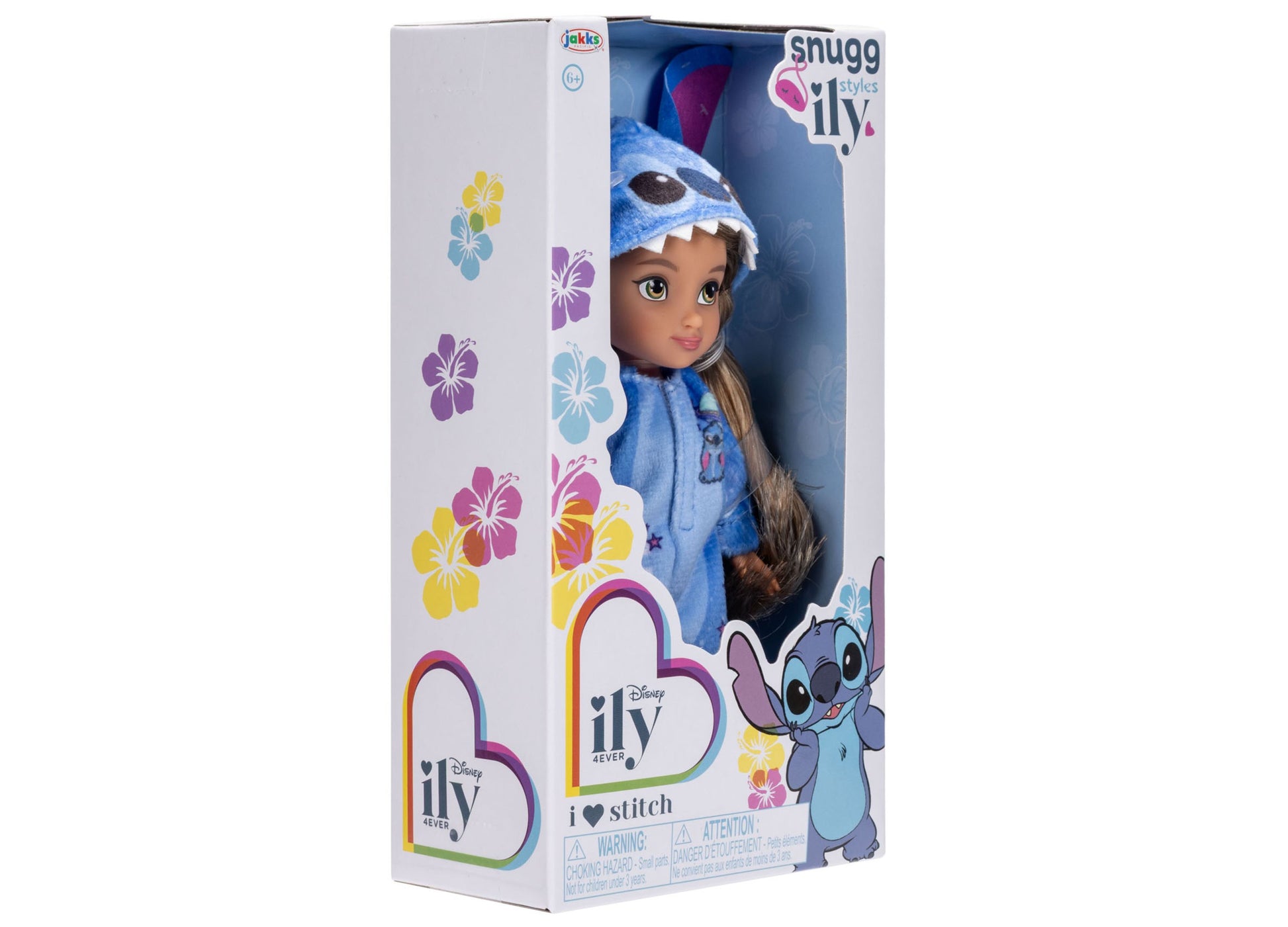 Disney ILY Stitch Inspired 6" Onesie Doll in blue with character hood in packaging