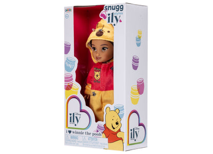 Disney ILY Winnie The Pooh 6" Onesie Doll in yellow and red outfit with bear hood