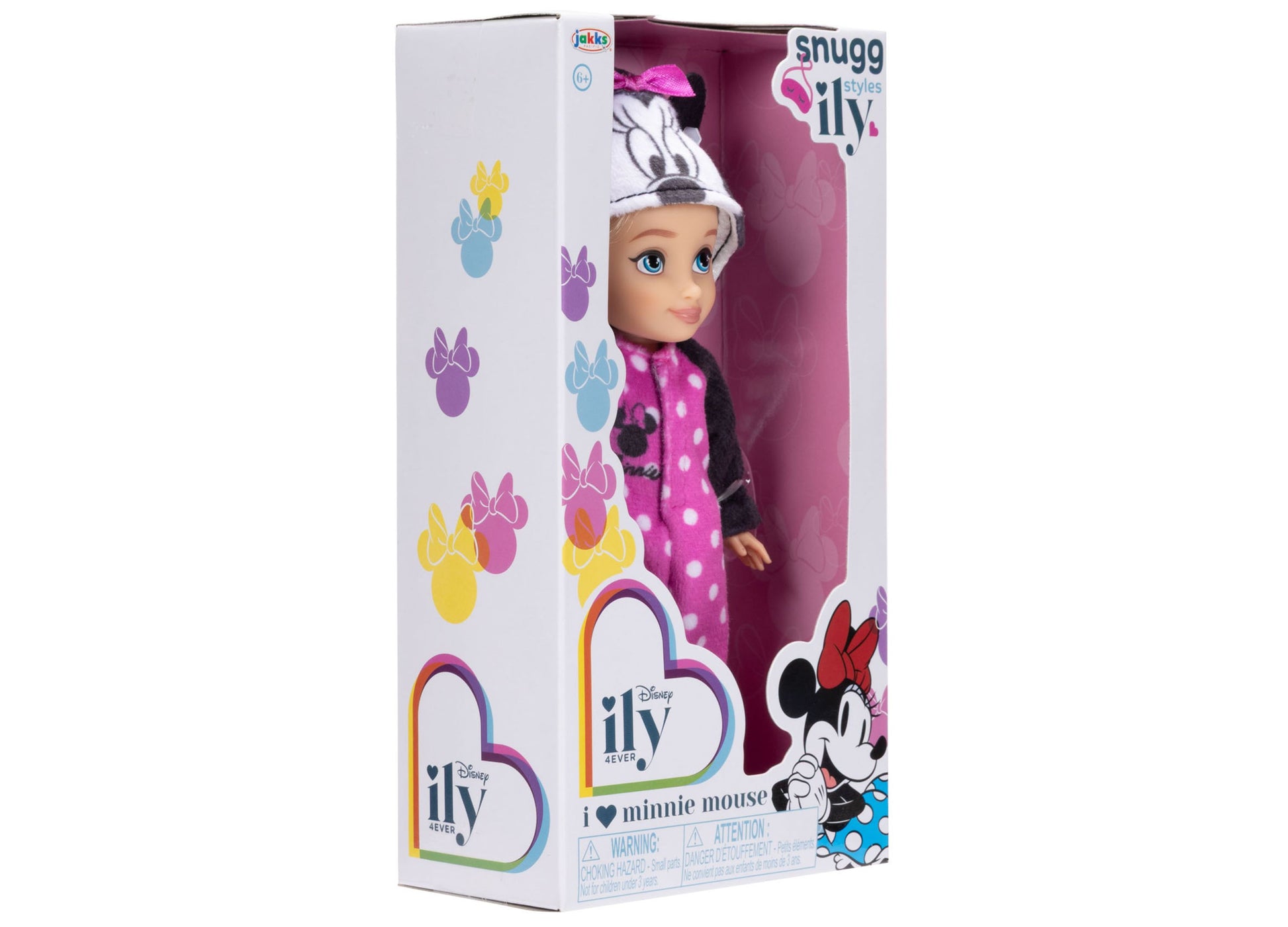Disney ILY Minnie Inspired 6" Onesie Doll in pink polka dot outfit with white hat