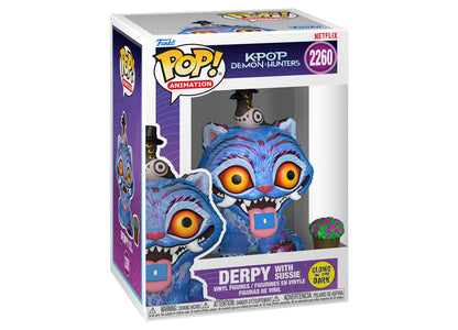 Funko POP KPOP Demon Hunters Derpy with Sussie glow-in-dark vinyl figure