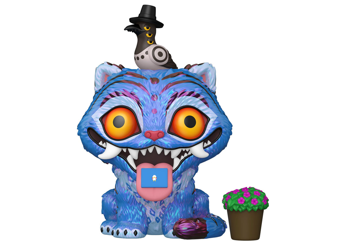 Funko POP Animation KPOP Demon Hunters Derpy with Sussie blue cat figure with orange eyes