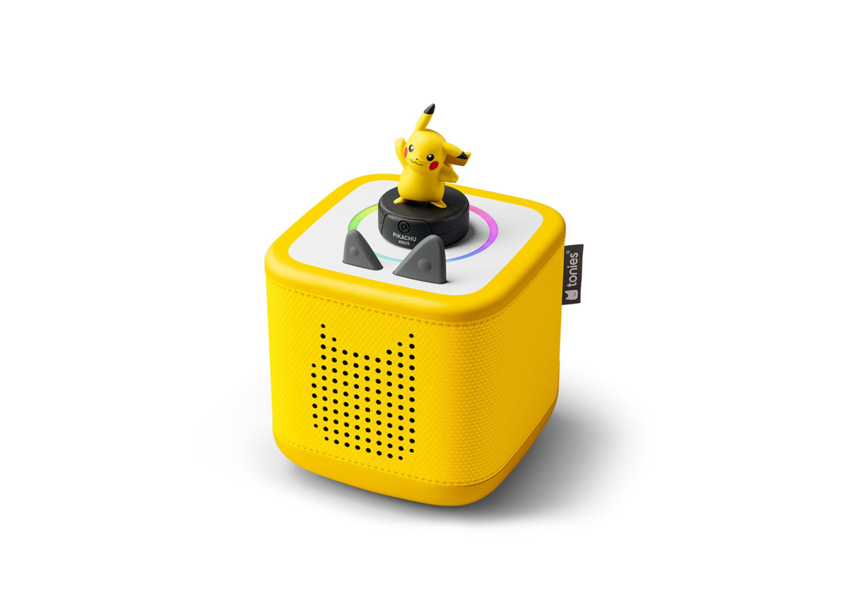 Yellow Tonies Toniebox 2 with Pikachu figurine, screen-free interactive speaker for kids