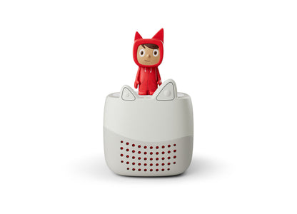 Tonies Toniebox Lite starter set with white speaker and red Rubie Creative Tonie character figure on top