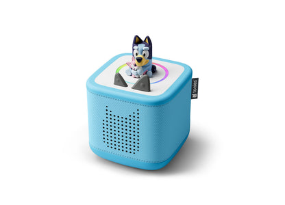 Tonies Bluey Toniebox 2 blue interactive speaker with Bluey character figurine on top