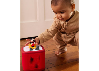 Tonies Mickey Mouse Clubhouse audio figurine in red speaker with Mickey character on top