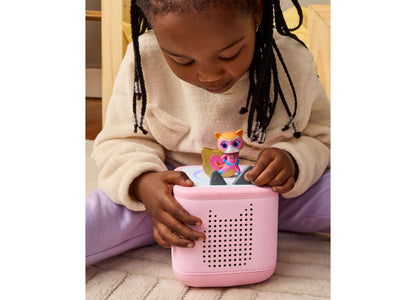 Tonies Disney SuperKitties Ginny figurine in pink and orange on speaker, ages 3+