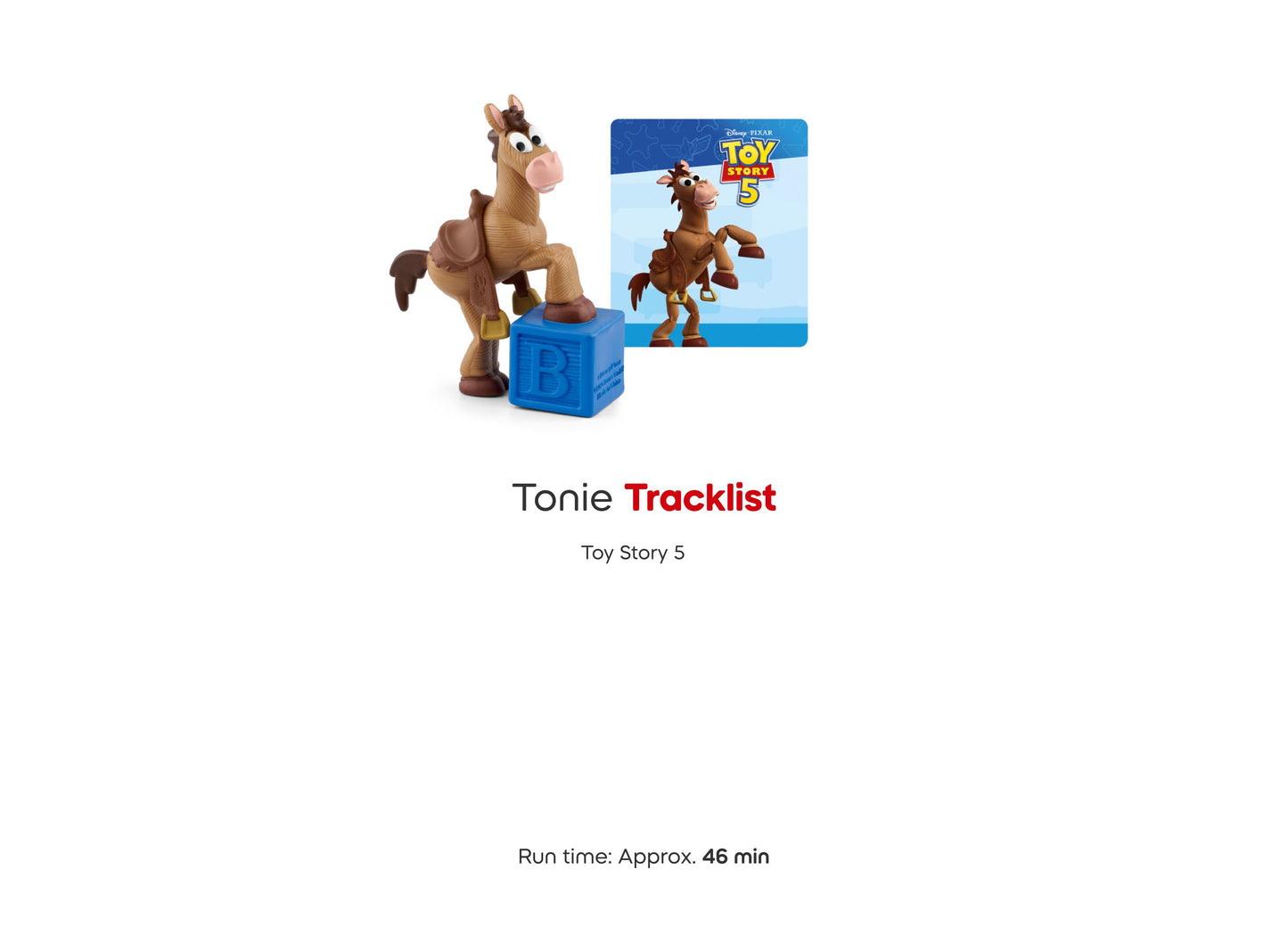 Tonies Disney Pixar Toy Story 5 Bullseye Tonie figure with blue block
