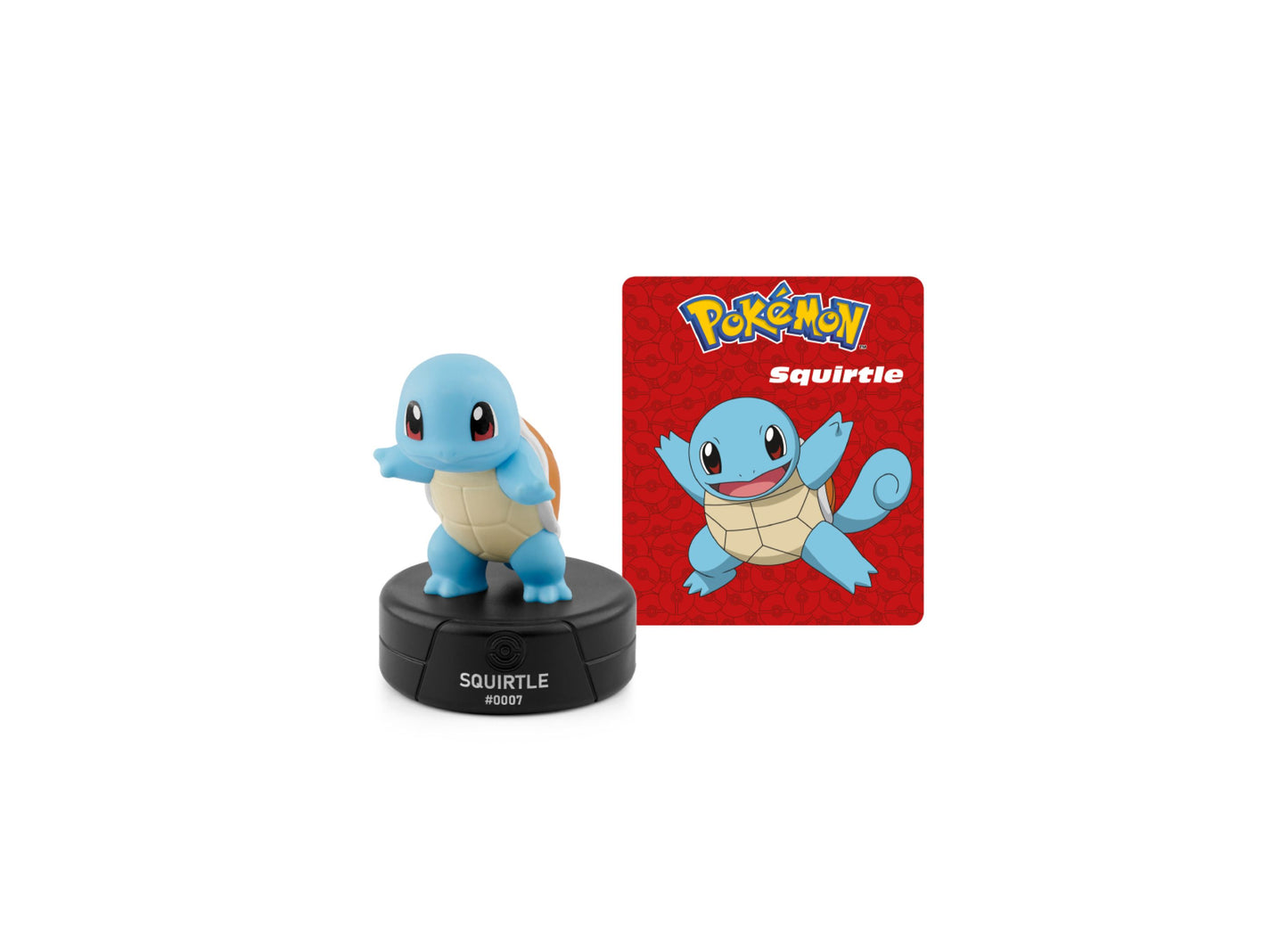 Tonies Pokemon Squirtle Audio Figurine with blue character on black base and red packaging