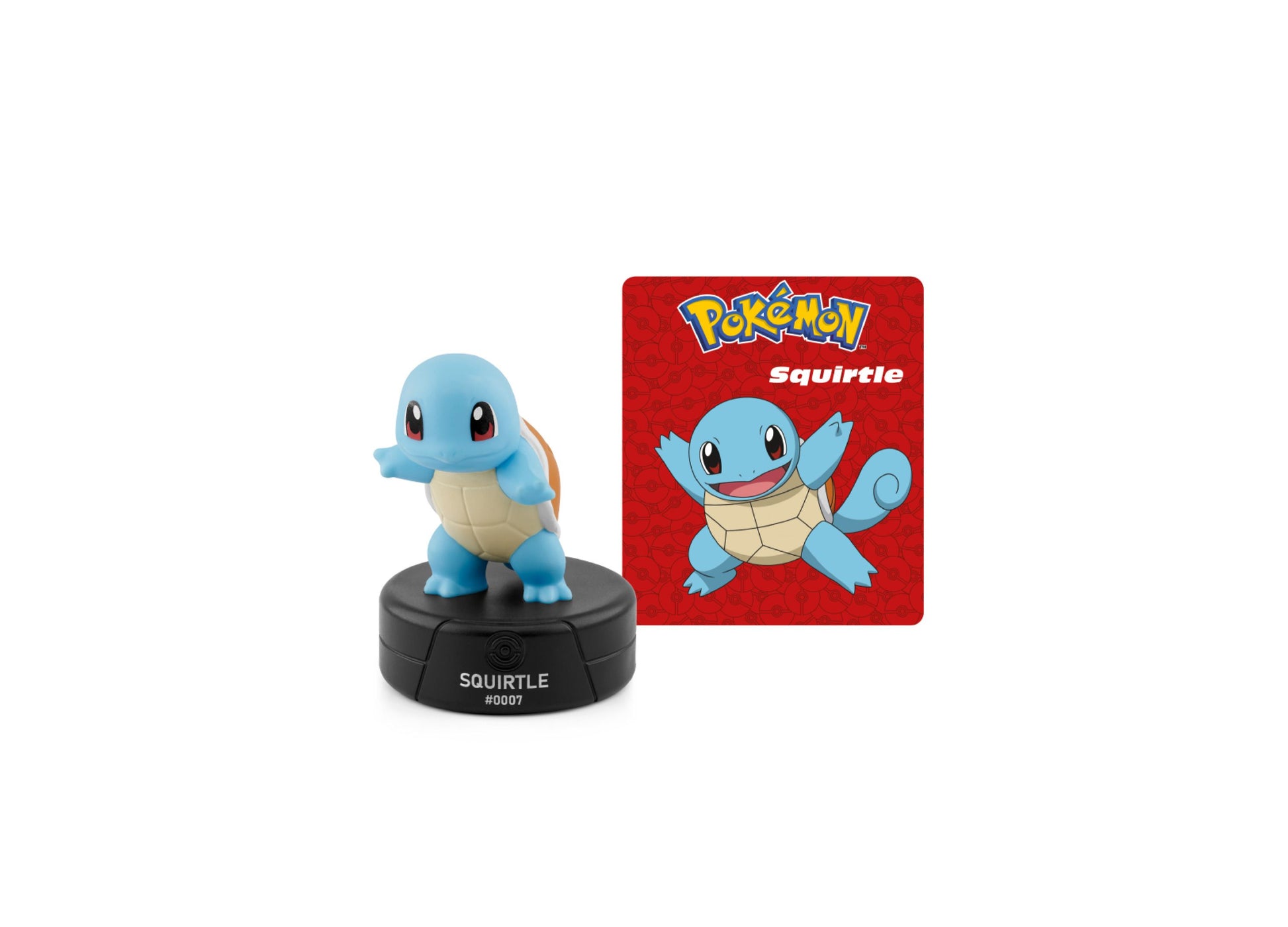 Tonies Pokemon Squirtle Audio Figurine with blue character on black base and red packaging