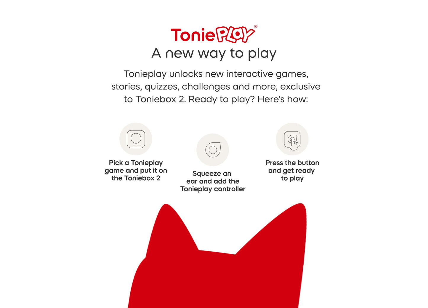 Tonies Guess Who Monster Mysteries game disc with red Tonie character and setup instructions