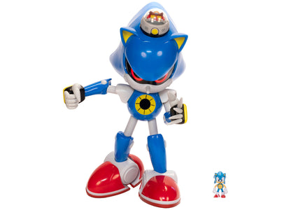 Sonic the Hedgehog 20" Giant Metal Sonic vs. Sonic Playset with blue and red robot figure