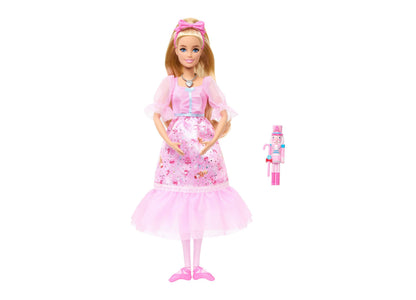 Barbie in the Nutcracker Clara 13" Ballerina Doll in pink dress with nutcracker accessory