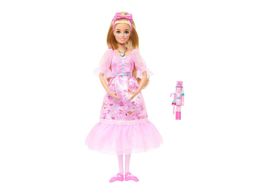 Barbie in the Nutcracker Clara 13" Ballerina Doll in pink dress with nutcracker accessory