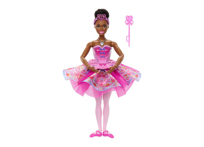 Barbie in the Nutcracker Sugar Plum doll wearing pink tutu dress with magic wand