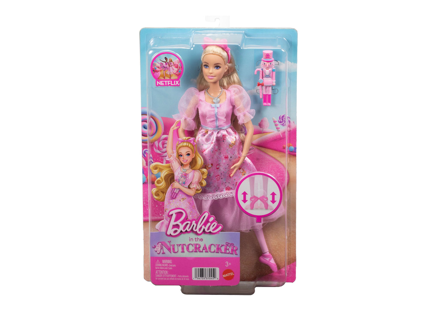 Barbie in the Nutcracker Clara 13" pink ballerina doll with articulated ankles and accessories
