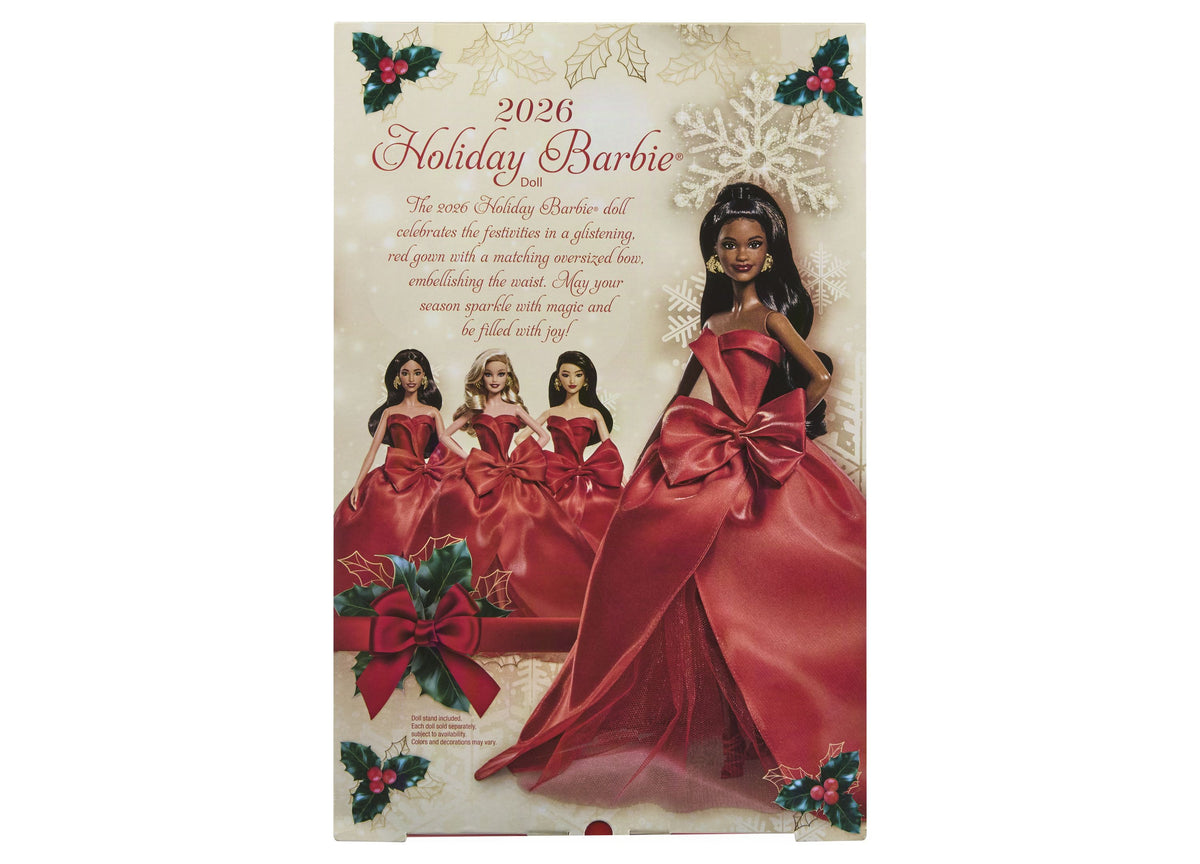 2026 Holiday Barbie 13" Collectible Fashion Doll in red gown with bow detail