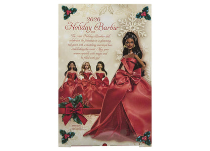 2026 Holiday Barbie 13" Collectible Fashion Doll in red gown with bow detail
