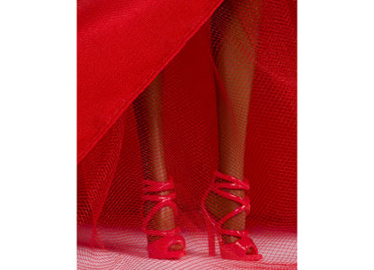 Barbie 2026 Holiday 13" Collectible Fashion Doll in red strapless gown with bow detail and full skirt