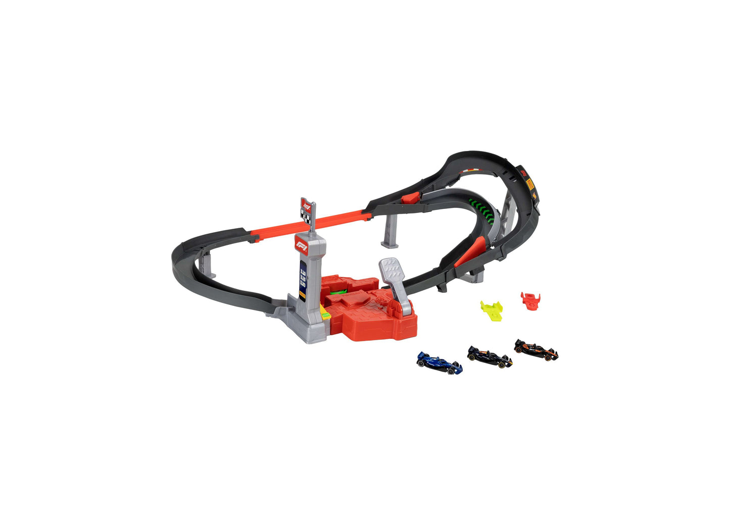 Hot Wheels Formula 1 Sprint Race Circuit Track Set with 3 die-cast cars and red loop track