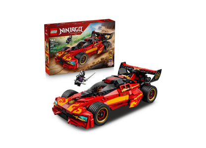 LEGO NINJAGO 15th Anniversary X-1 Ninja Charger red race car building set with minifigure