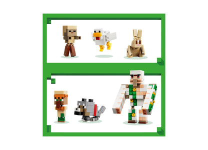 LEGO Minecraft Chicken Jockey Desert Attack 21592 building set with minifigures and colorful brick pieces