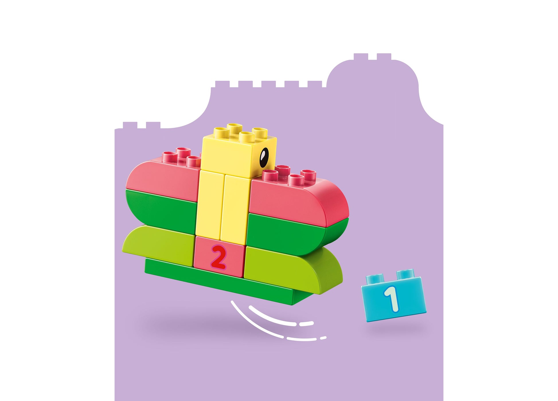LEGO DUPLO Classic Colorful Creative Box 10479 with colorful stacked bricks in red, yellow, green, and blue