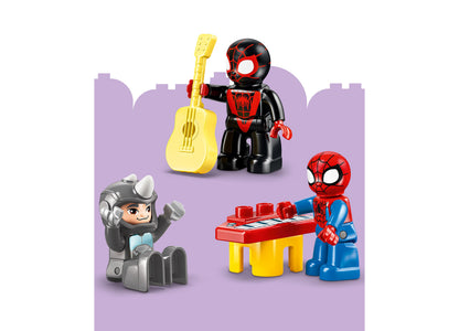 LEGO Marvel Team Spidey Webquarters 10464 building set with Spider-Man, Miles Morales, robot figure, guitar and keyboard