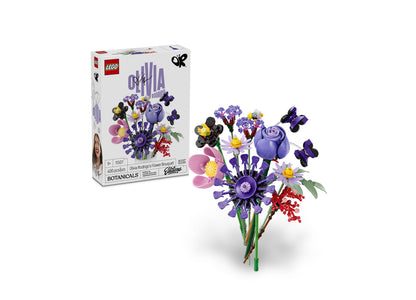 LEGO Olivia Rodrigo's Flower Bouquet 11507 building set with purple, pink, and yellow flowers