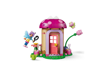 LEGO Gabby's Dollhouse Kitty Fairy's Garden House building set with pink mushroom roof, fairy character, and colorful...