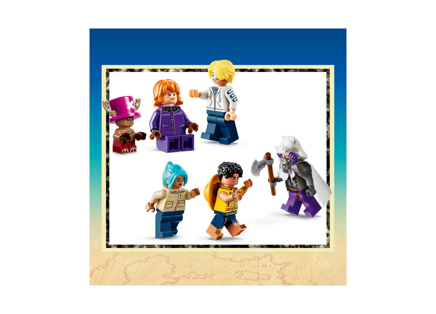 LEGO One Piece Battle at Drum Castle 75645 minifigures set with colorful characters