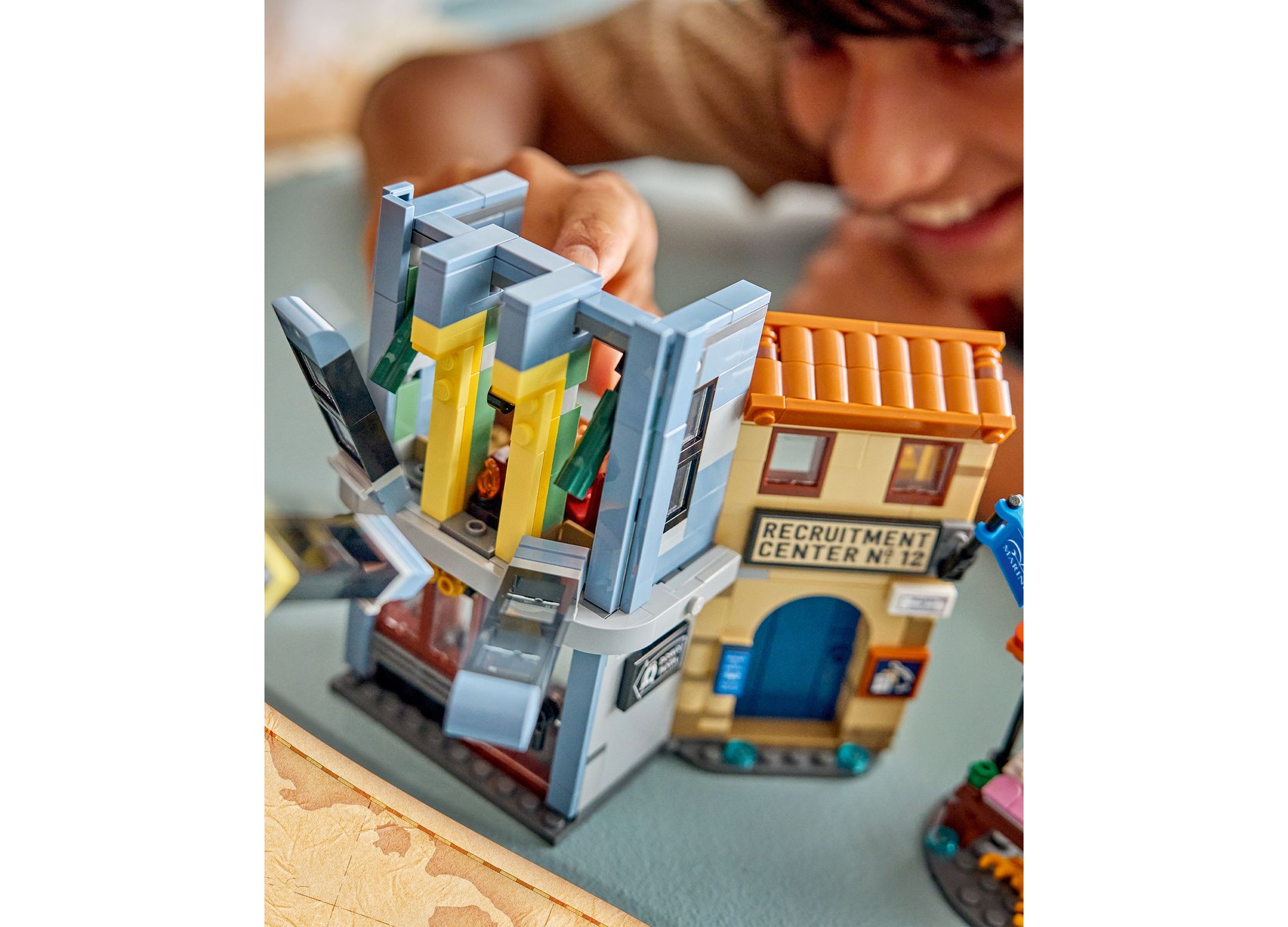 LEGO ONE PIECE Showdown with Captain Smoker 75642 building set with colorful minifigure structures