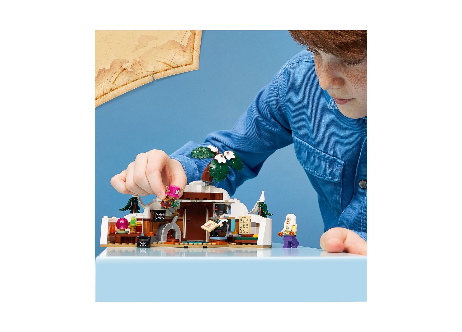 LEGO ONE PIECE Dr. Hiriluk's Hideout 75641 building set with pirate ship house, minifigures, and accessories