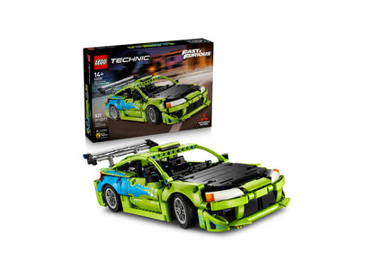 LEGO Technic Fast and Furious Mitsubishi Eclipse 42229 lime green and blue buildable car set