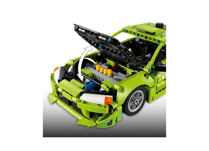 LEGO Fast and Furious Mitsubishi Eclipse 42229 lime green buildable car with opening hood and detailed engine